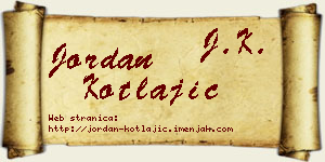 Jordan Kotlajić vizit kartica